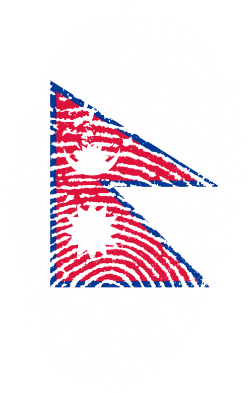 nepal flag fingerprint