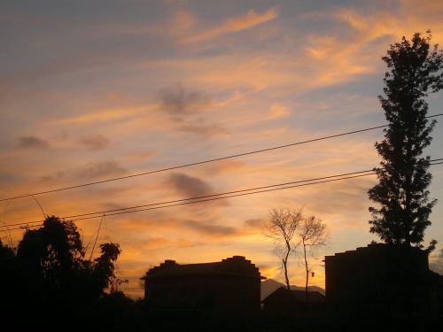 nepali the evening sky sky