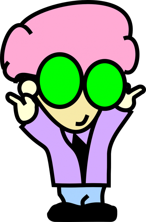 nerd cartoon character