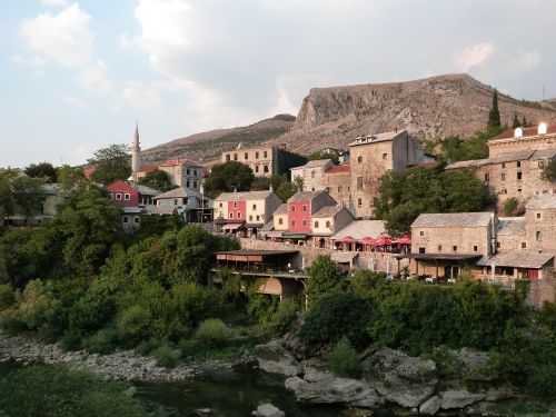 neretva river old town architecture