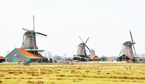 netherlands style windmill village