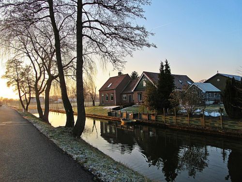 netherlands sunrise landscape