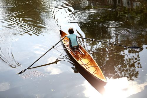 netherlands canoe boy