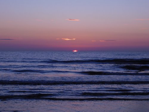 netherlands  sunset  sea