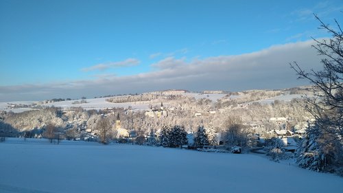 neuhausen  ore mountains  winter