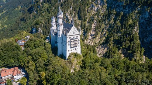 neuschwanstein  castle  drone