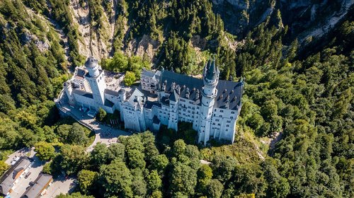neuschwanstein  castle  drone