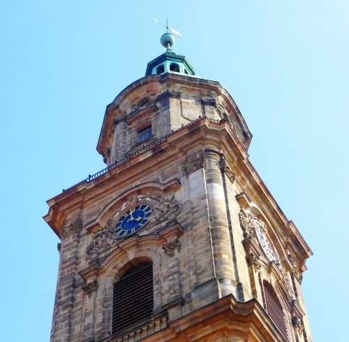 neustädter kirche steeple clock tower
