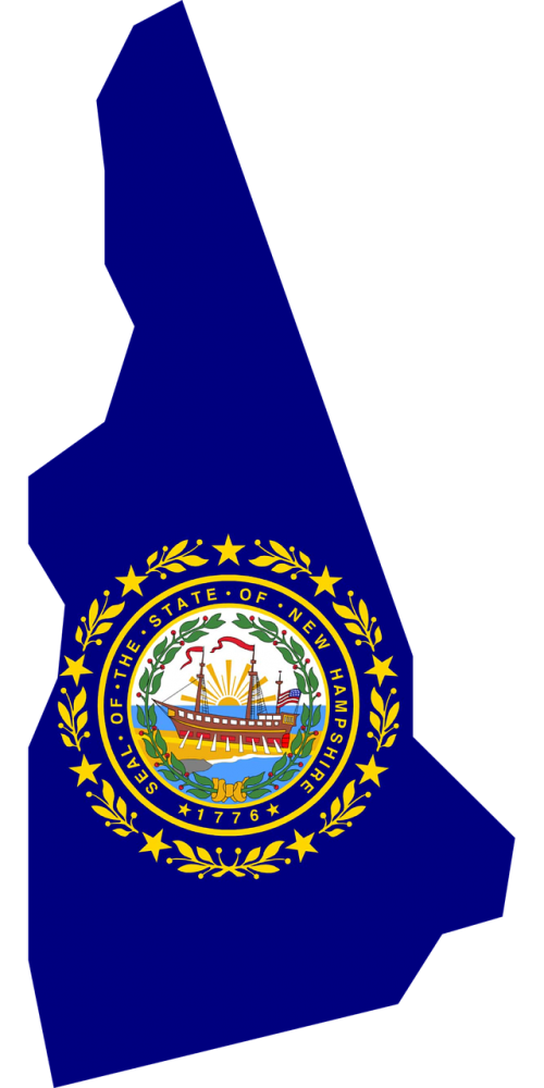 new hampshire map flag