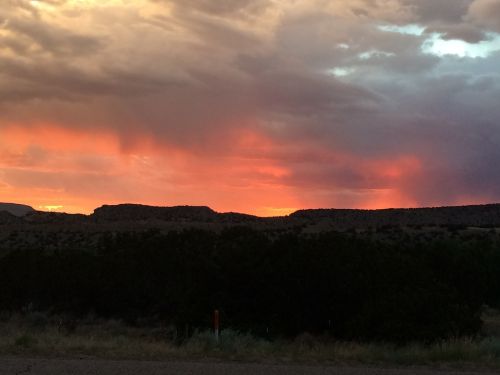 new mexico storm sunset