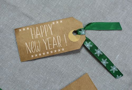 new year label holiday