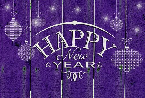 New Year Fence-Purple