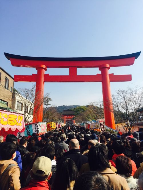 new year's day fushimi inari japan