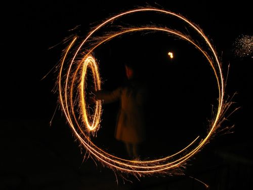 new year's eve sparkler circle