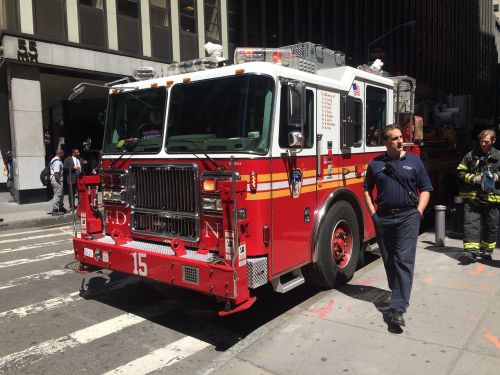 new york firefighter red