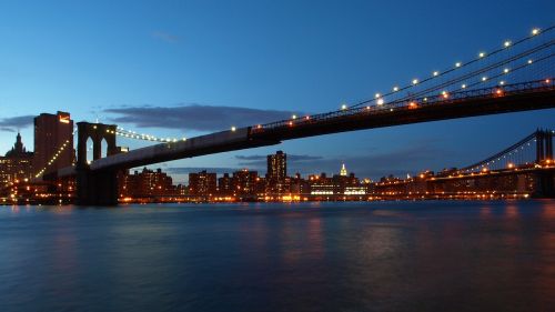 new york bridge night