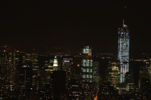 new york night view manhattan