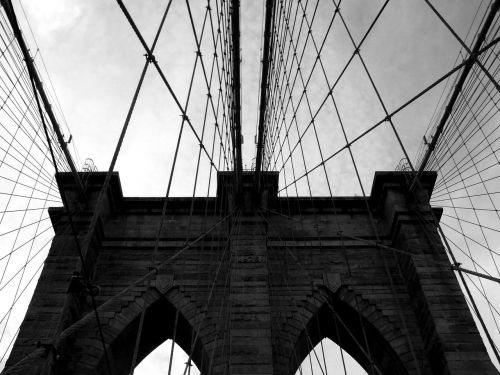 new york bridge from brooklyn bridge