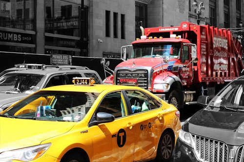 new york  taxi  truck