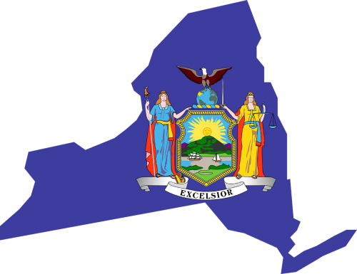 new york flag map