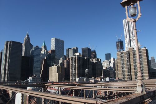 new york building blue sky