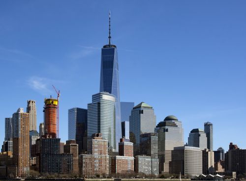 new york city skyline urban