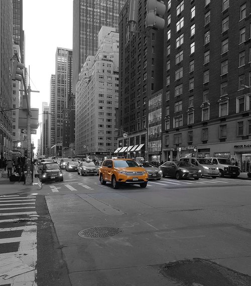 new york city  manhattan  car