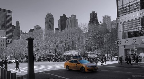 new york city  manhattan  winter