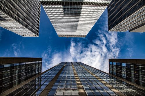 New York Skyline And Blue Sky