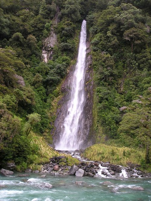 new zealand waterfall nature