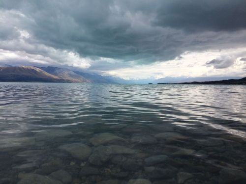 new zealand lake sky