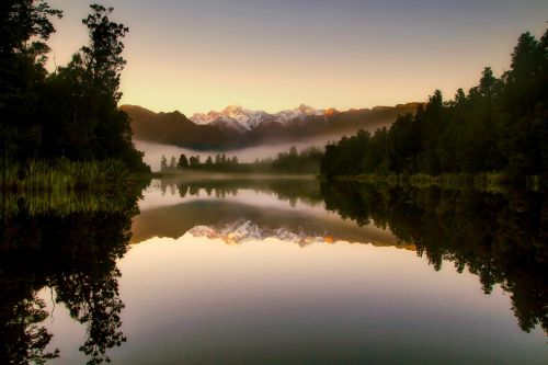 new zealand landscape sunrise