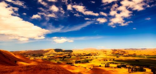 new zealand landscape panorama