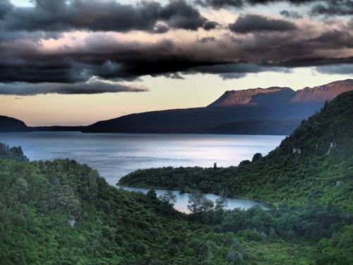 new zealand landscape sky