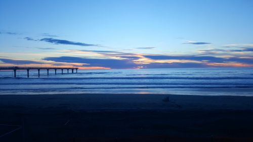 new zealand beach sunset