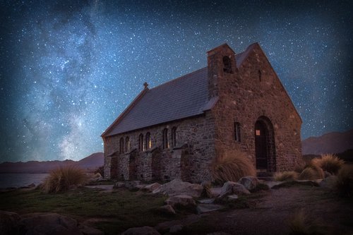 new zealand  lake tekapo  church of the good shepard