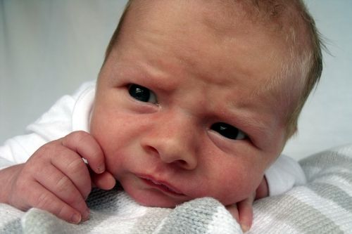 newborn sceptical human
