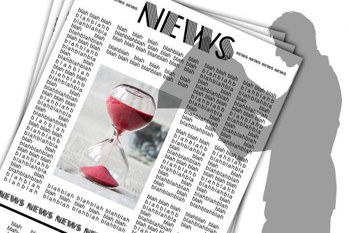 news newspaper hourglass