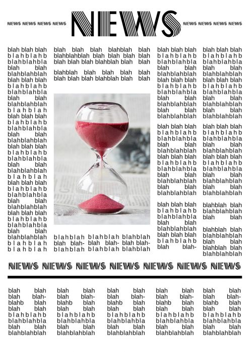 news newspaper hourglass
