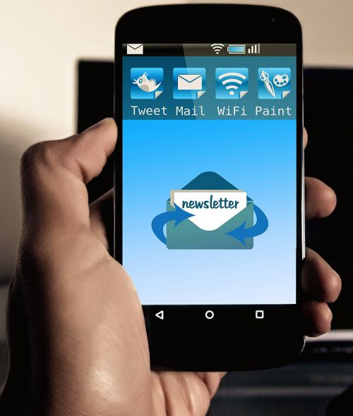 newsletter message smartphone