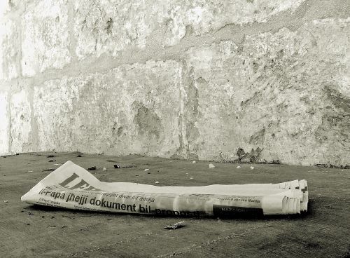 newspaper yesterdays news discarded
