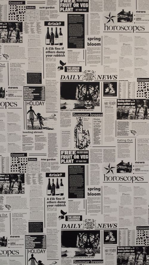 newspaper black and white recording