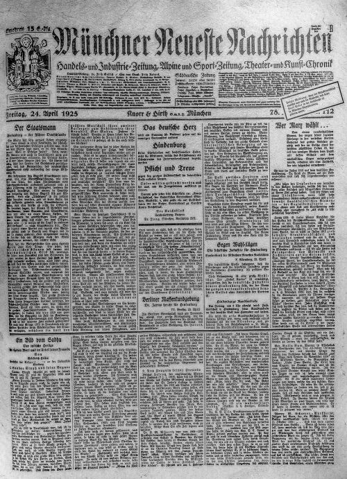 newspaper old 1925