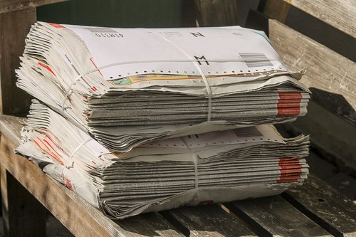 newspapers  stack  bundle