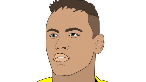 neymar football player portrait