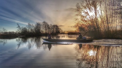 nieuwkoopse plassen  nature  boat