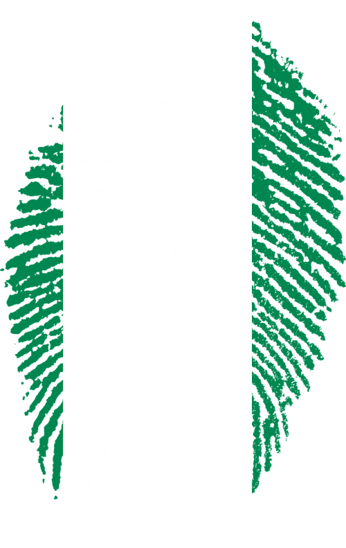 nigeria flag fingerprint