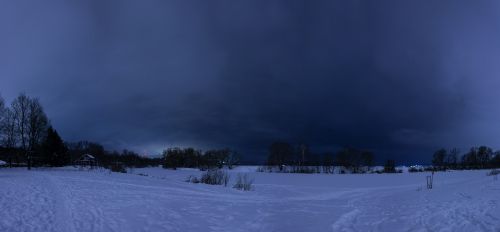 night panorama winter