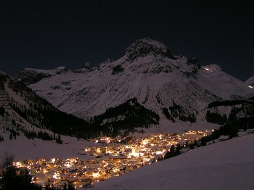 night landscape full moon