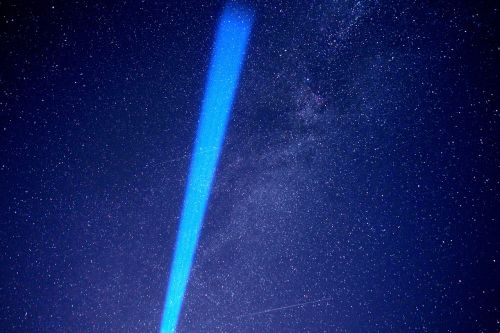 night starry sky flashlight